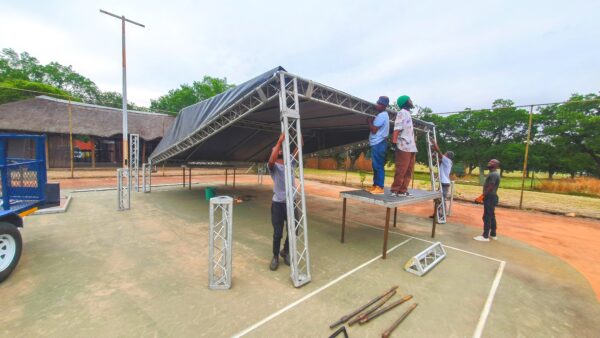 5m x 4m Triangular Roof Stage Without PA Wings Hire – Perfect for Outdoor Events and Festivals - Image 5